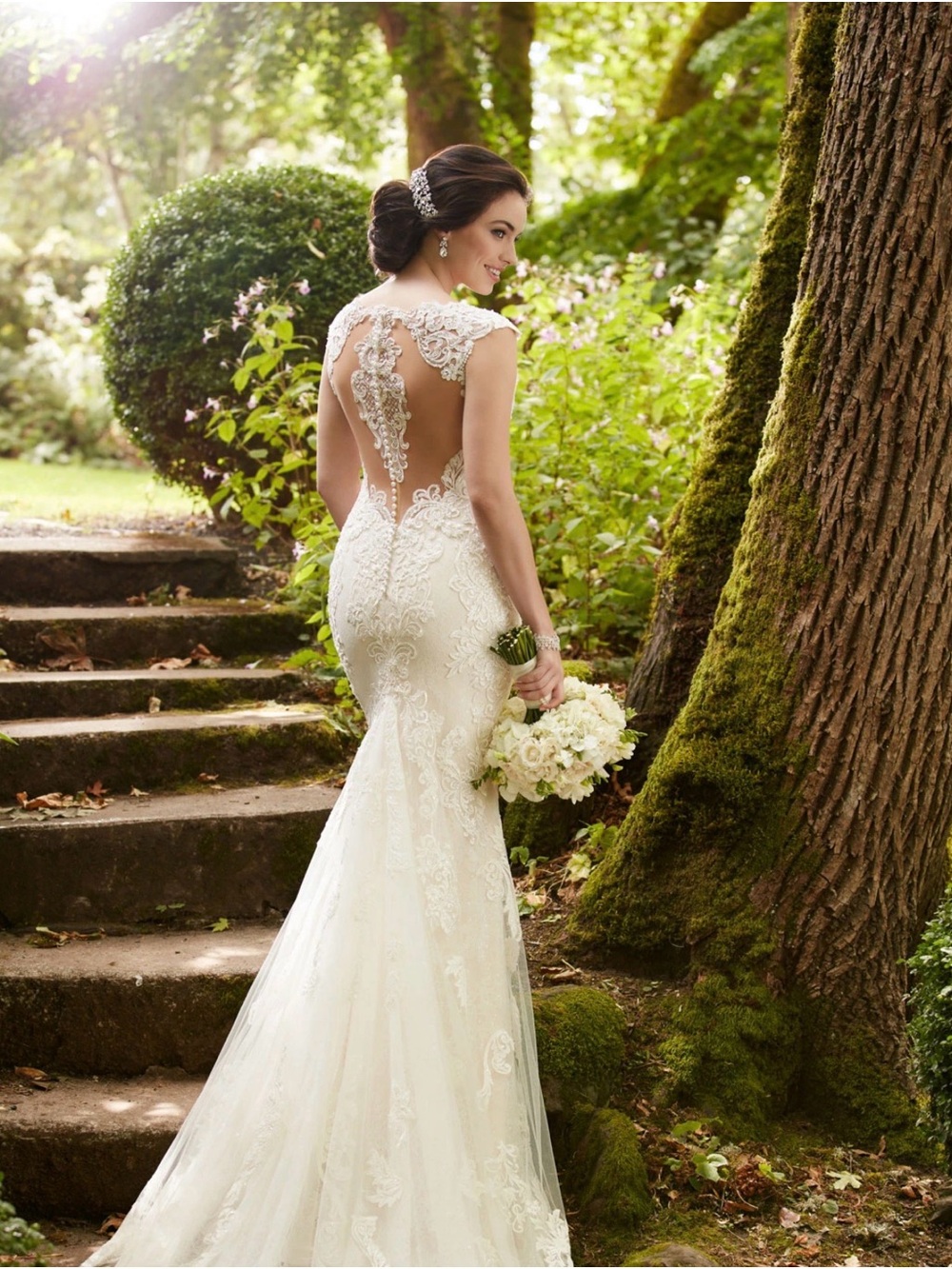 Martina Liana Stunning Lace Wedding Dress with Train